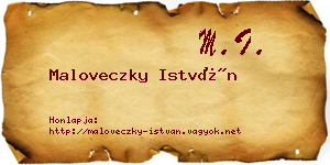 Maloveczky István névjegykártya